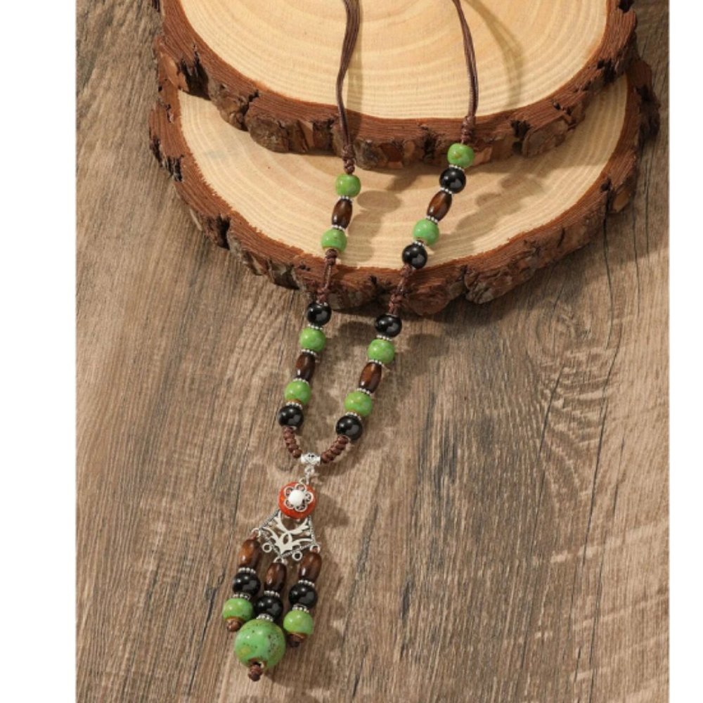Fashion Jewelry Women's Adjustable Boho Bead Necklace